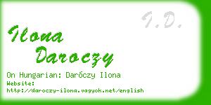 ilona daroczy business card